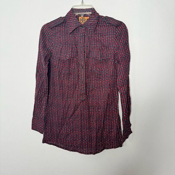 Tory Burch button down shirt size 0 - Picture 1 of 5
